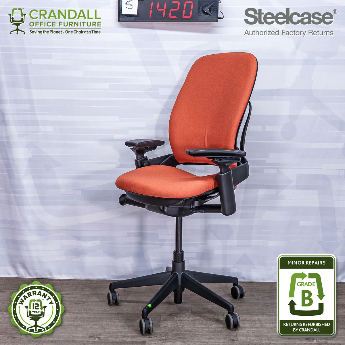 S-1420 - Steelcase V2 Leap - Grade B