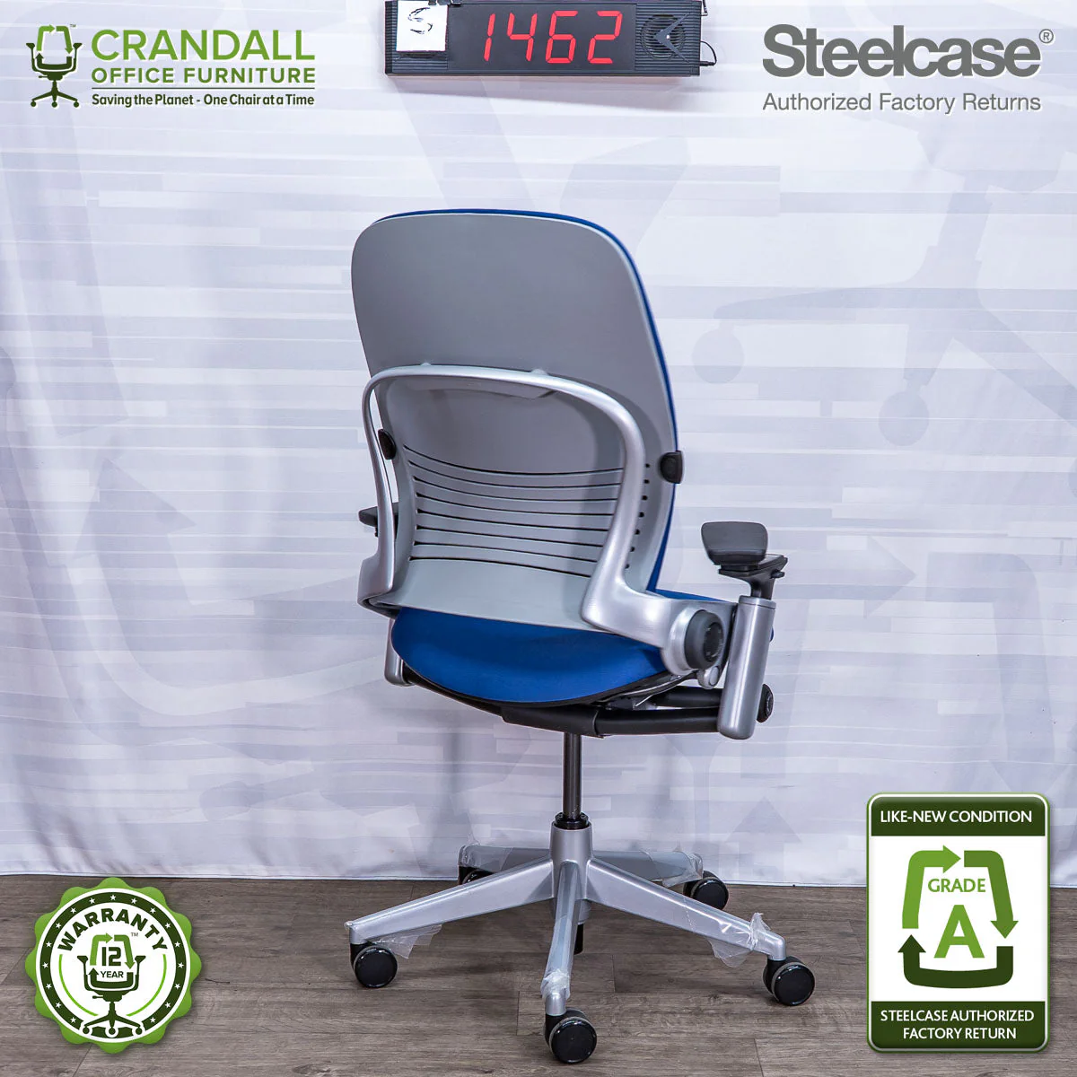 S-1462 - Steelcase V2 Leap  - Grade A - Image 2