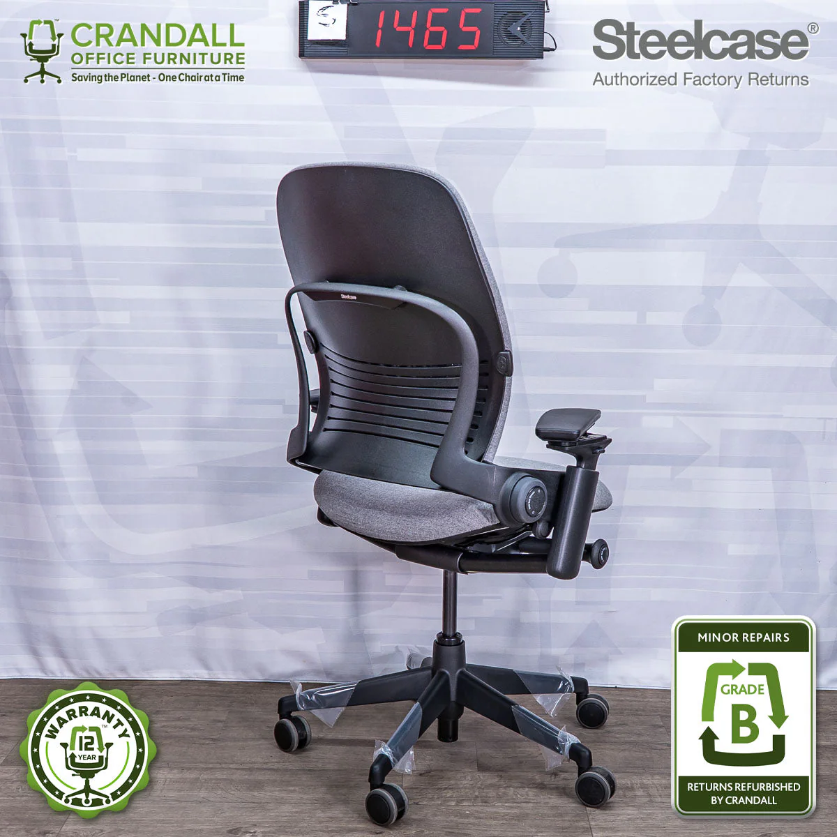 S-1465 - Steelcase V2 Leap - Grade B - Image 2