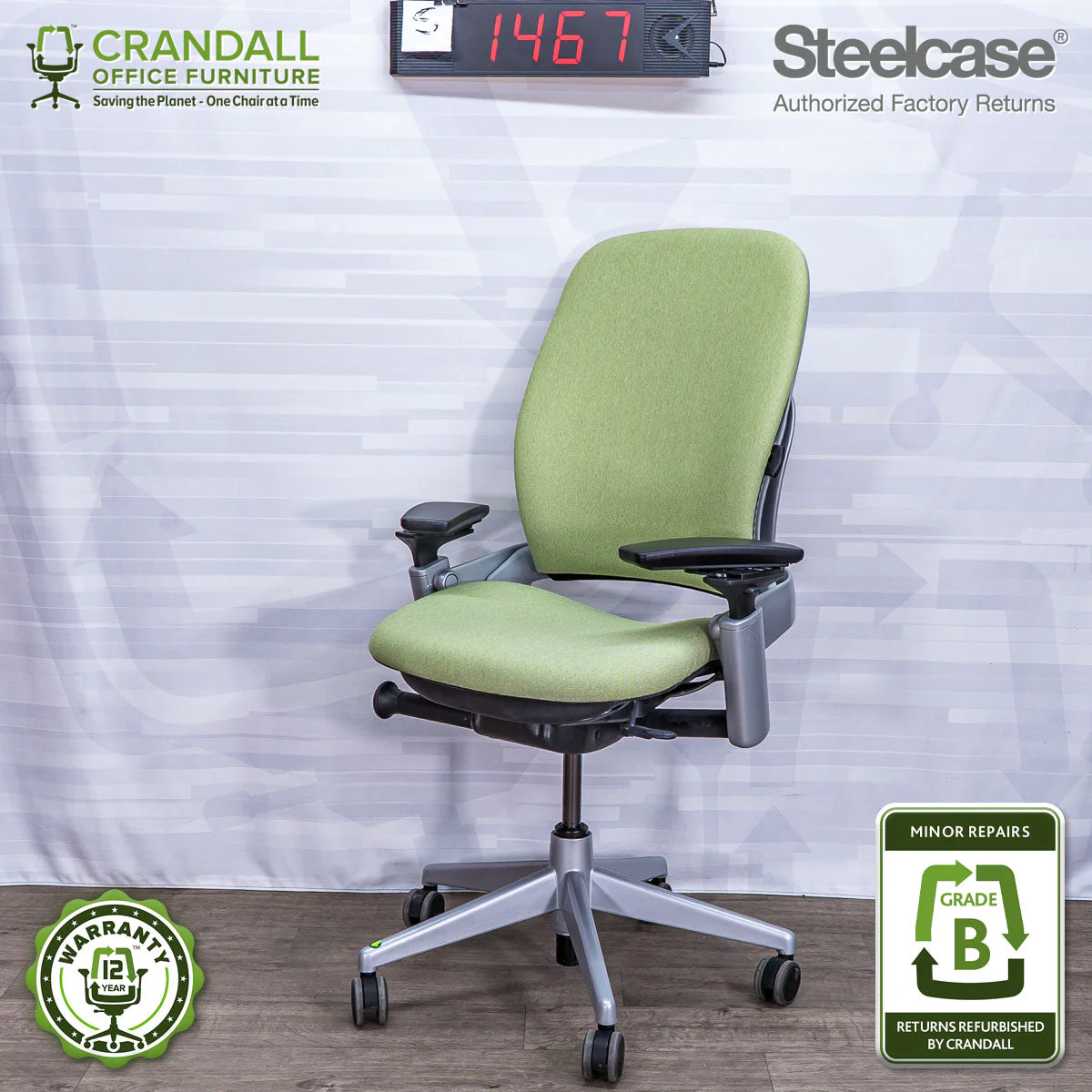 S-1467 - Steelcase V2 Leap - Grade B