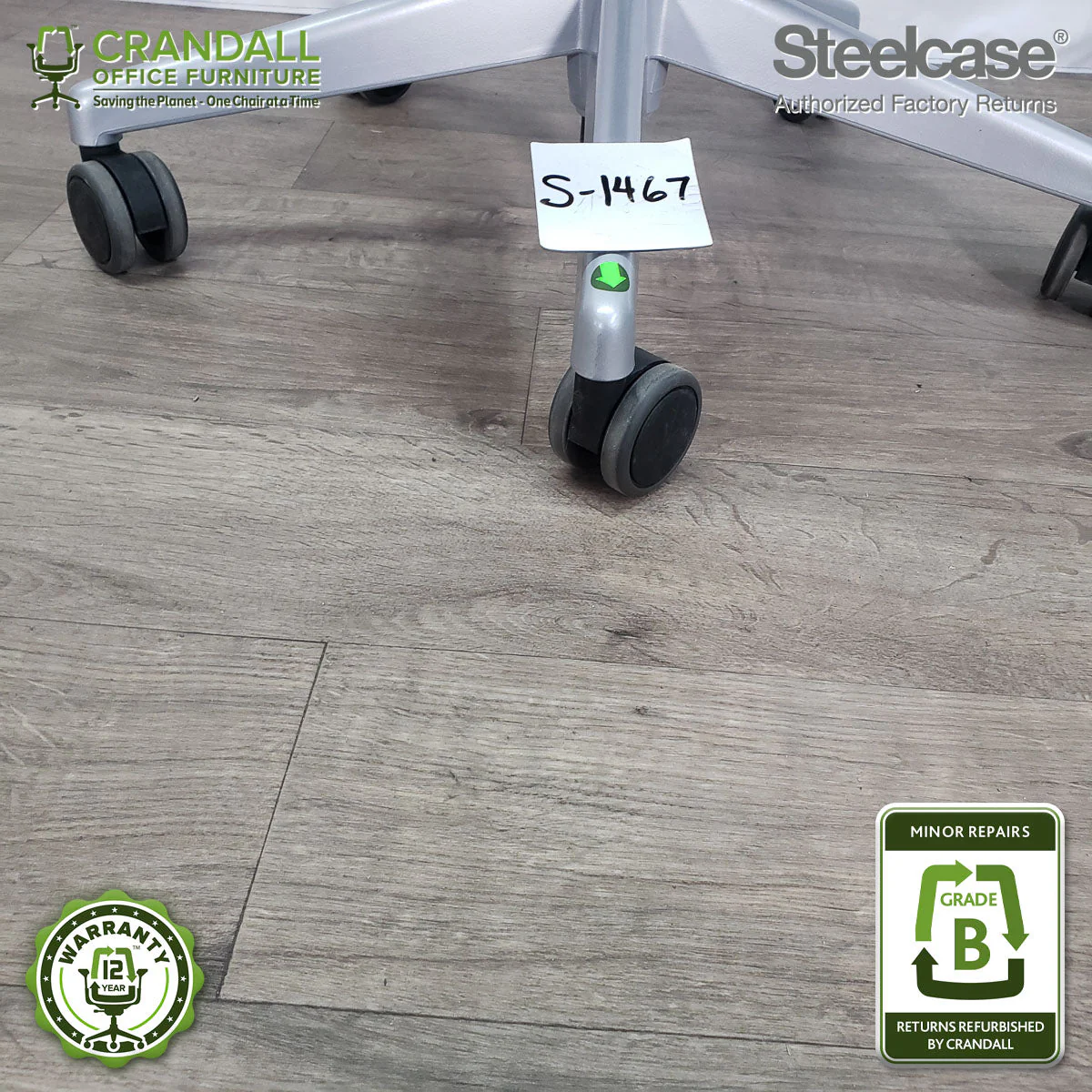 S-1467 - Steelcase V2 Leap - Grade B - Image 3