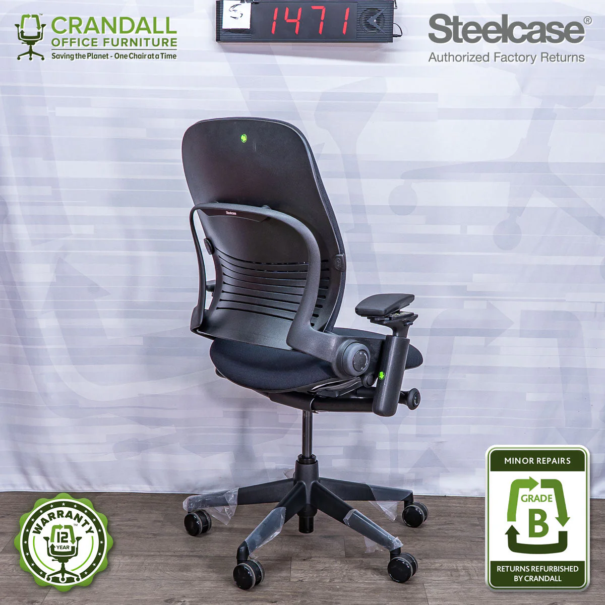 S-1471 - Steelcase V2 Leap  - Grade B - Image 2