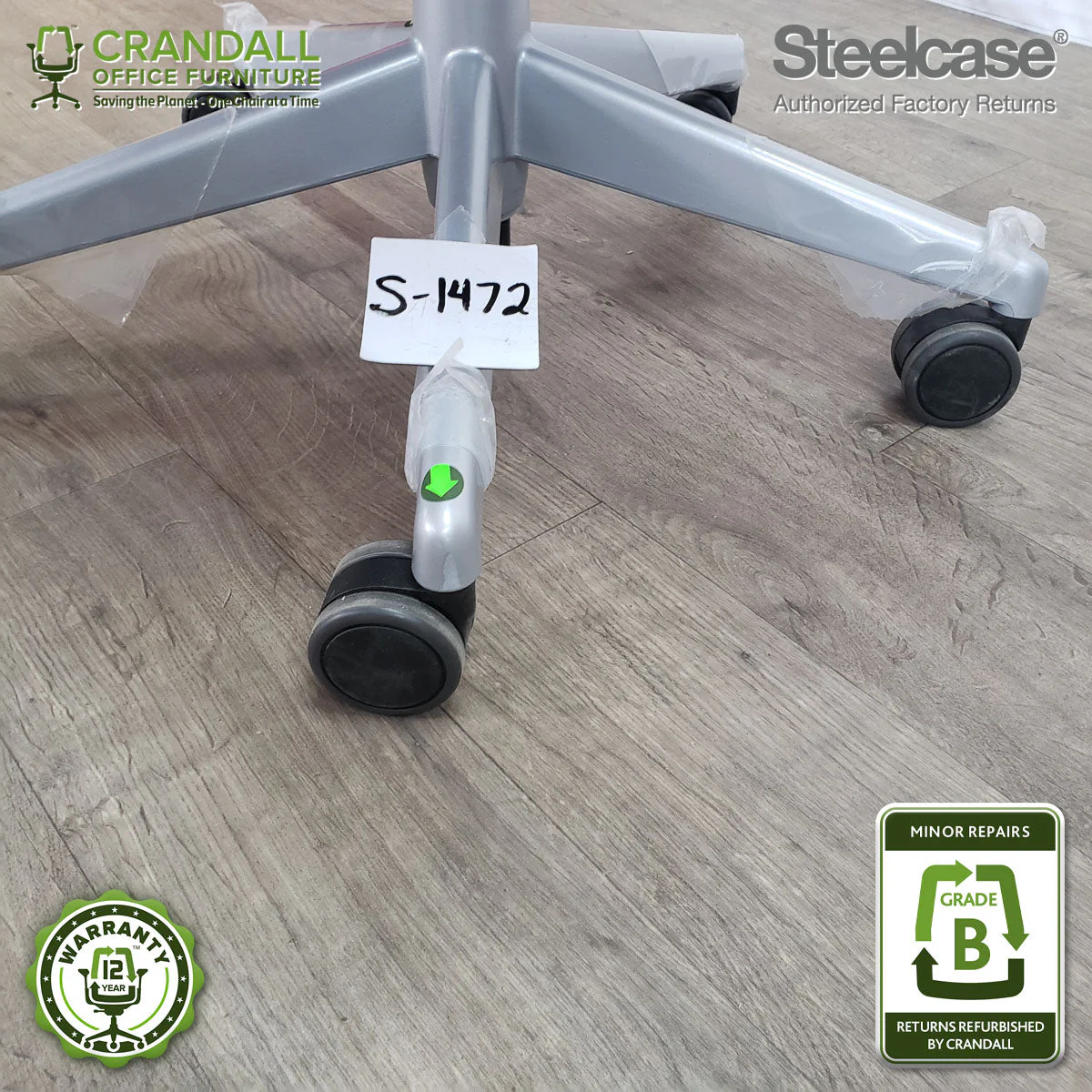 S-1472 - Steelcase V2 Leap  - Grade B - Image 3