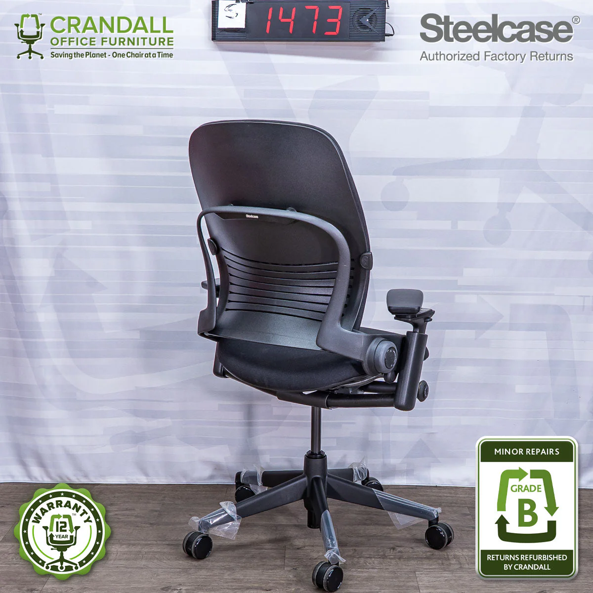 S-1473 - Steelcase V2 Leap - Grade B - Image 2