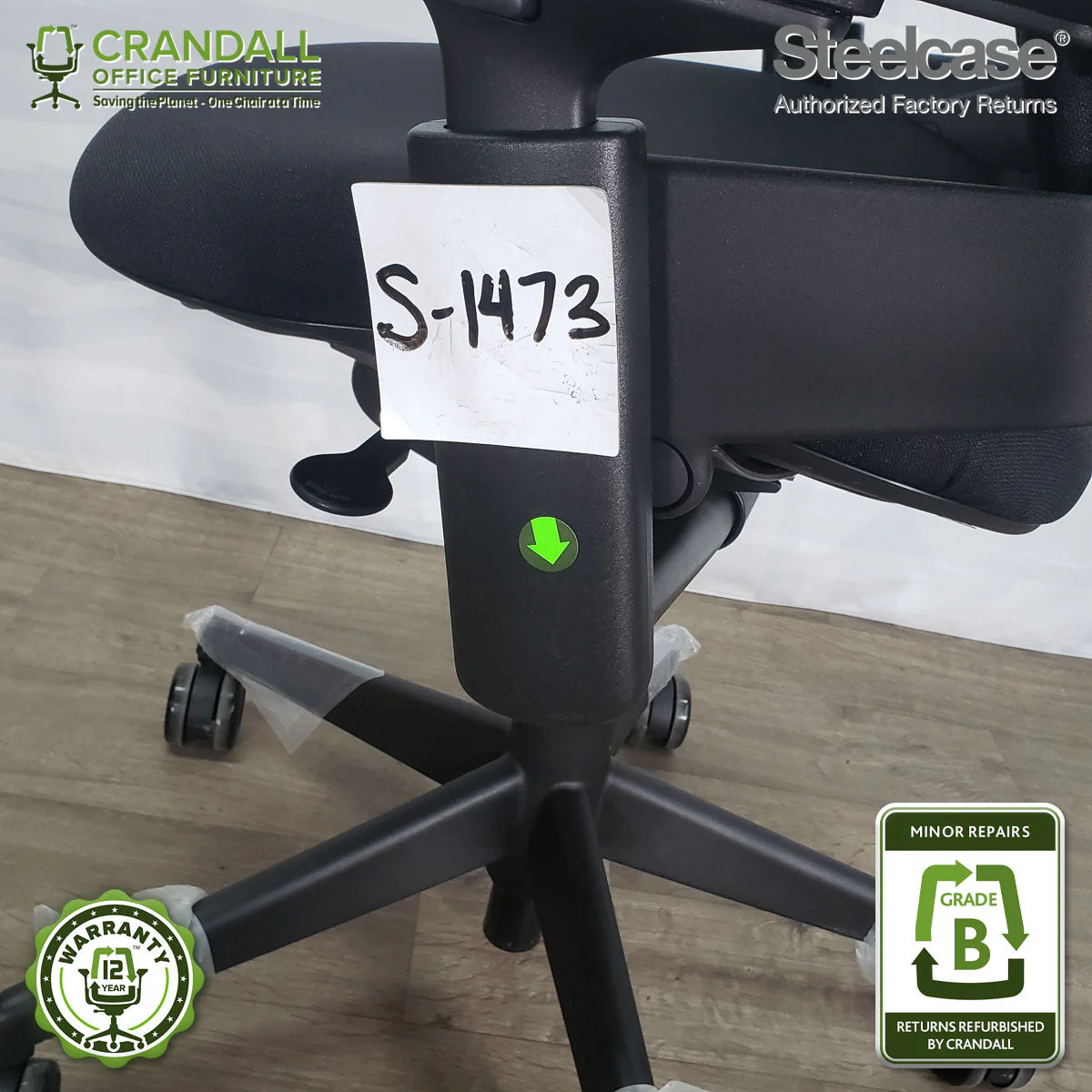 S-1473 - Steelcase V2 Leap - Grade B - Image 3