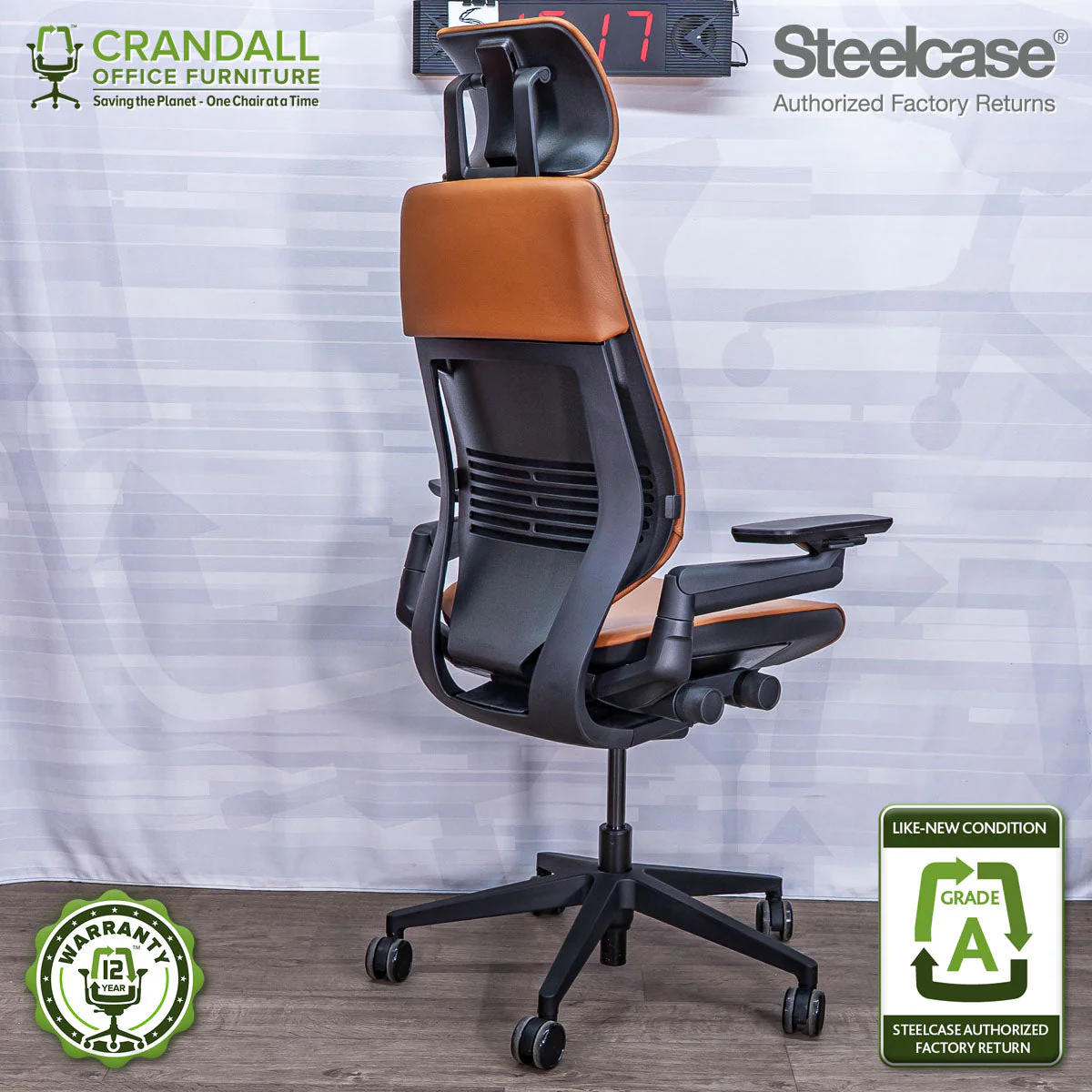 S-1517 - Steelcase Gesture with Headrest  - Grade A - Image 2