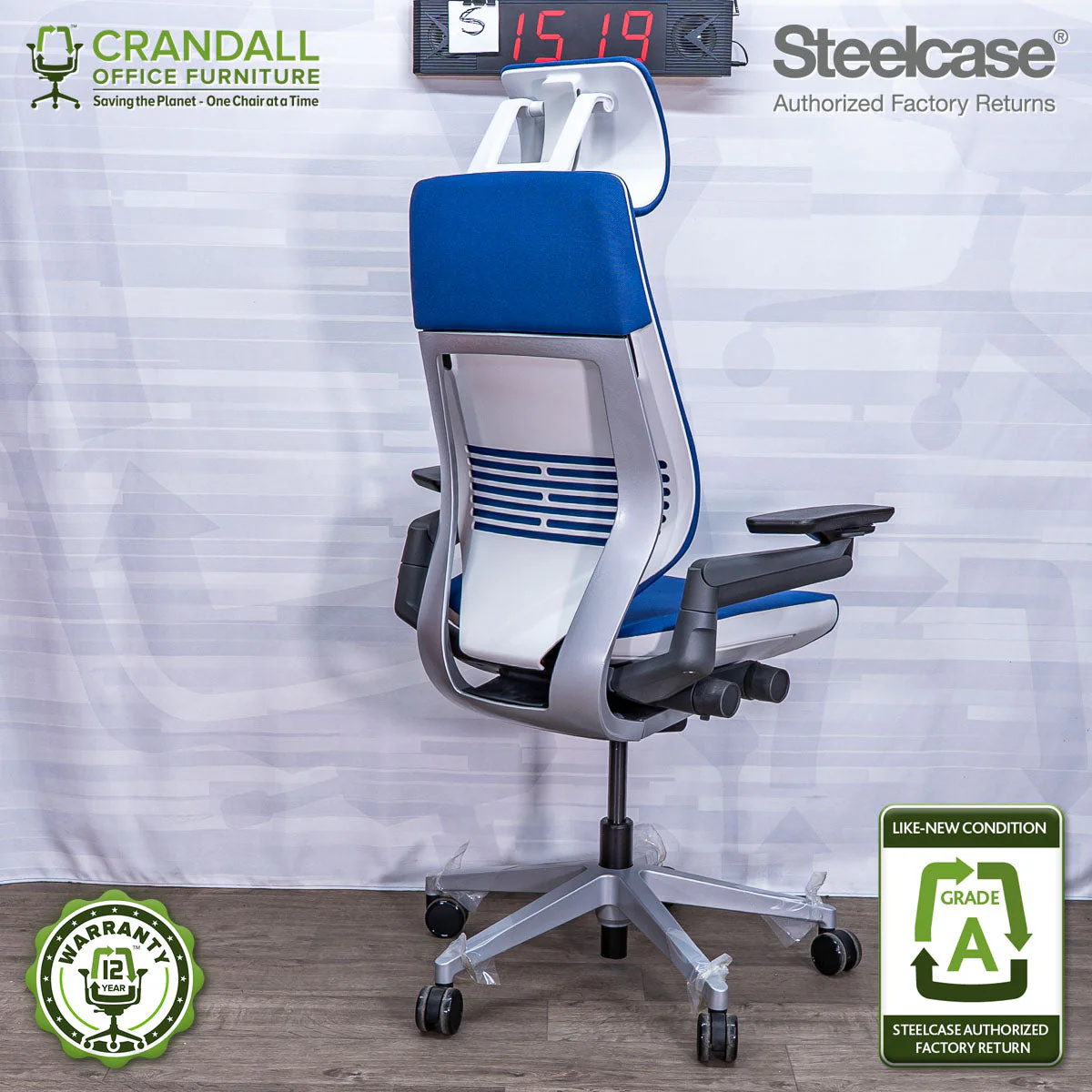S-1519 - Steelcase Gesture with Headrest  - Grade A - Image 2