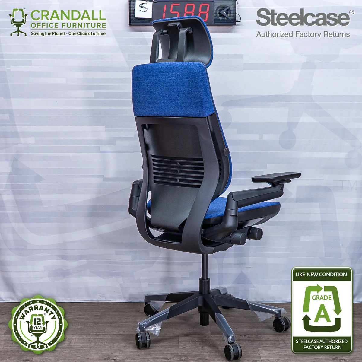 S-1588 - Steelcase Gesture with Headrest  - Grade A - Image 2