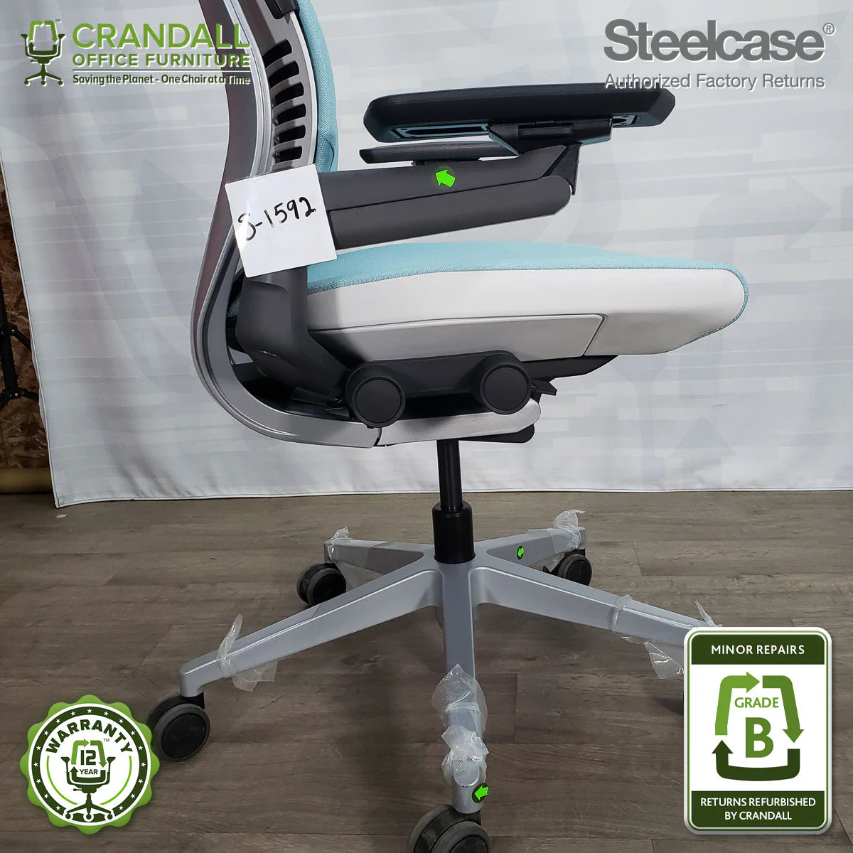 S-1592 - Steelcase Gesture with Headrest - Grade B - Image 4