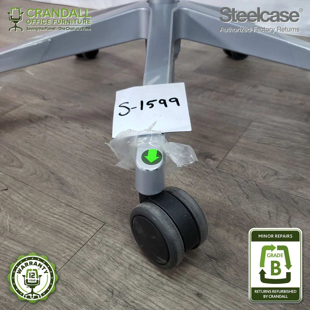 S-1599 - Steelcase Gesture with Headrest  - Grade B - Image 3