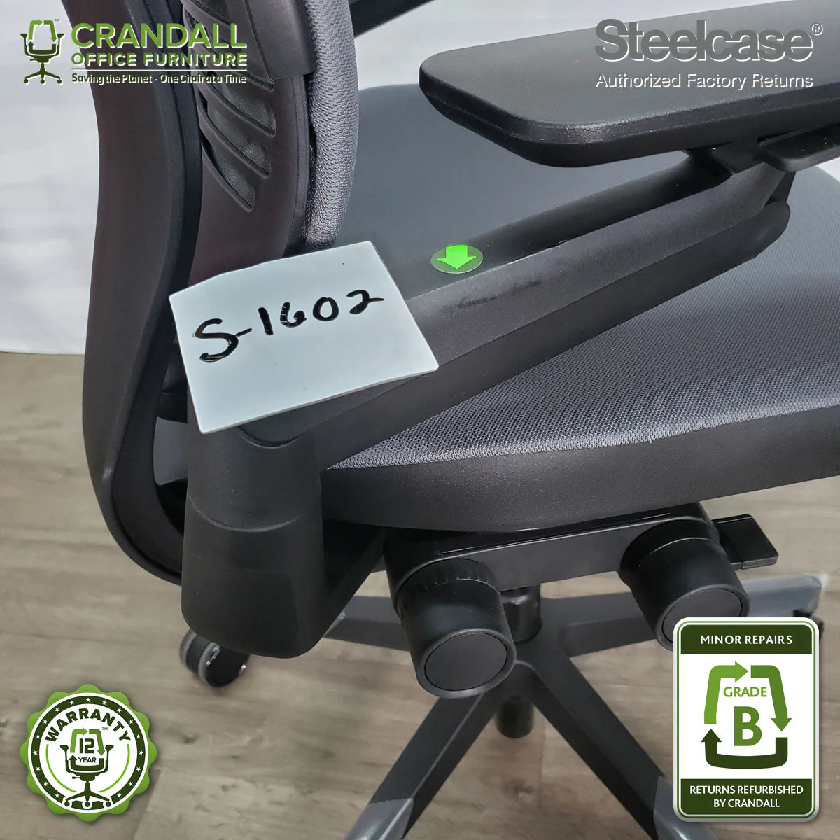 S-1602 - Steelcase Gesture with Headrest  - Grade B - Image 4