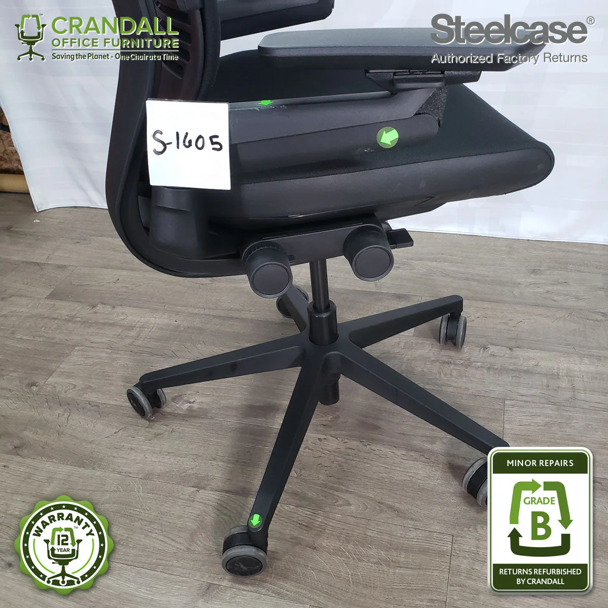 S-1605 - Steelcase Gesture with Headrest  - Grade B - Image 3