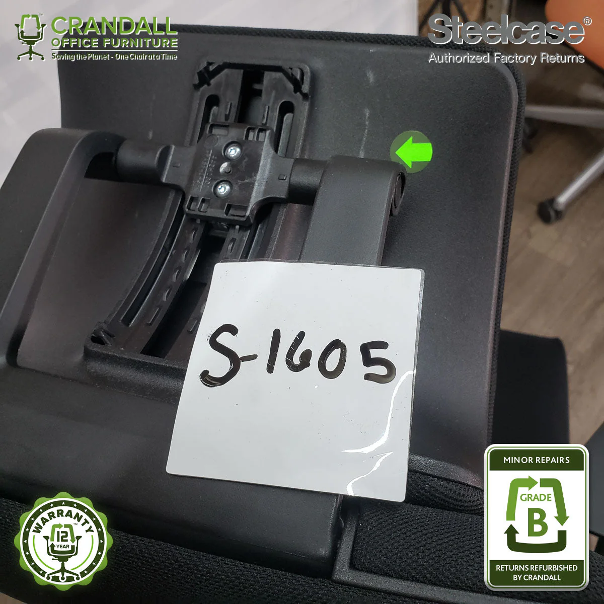 S-1605 - Steelcase Gesture with Headrest  - Grade B - Image 4