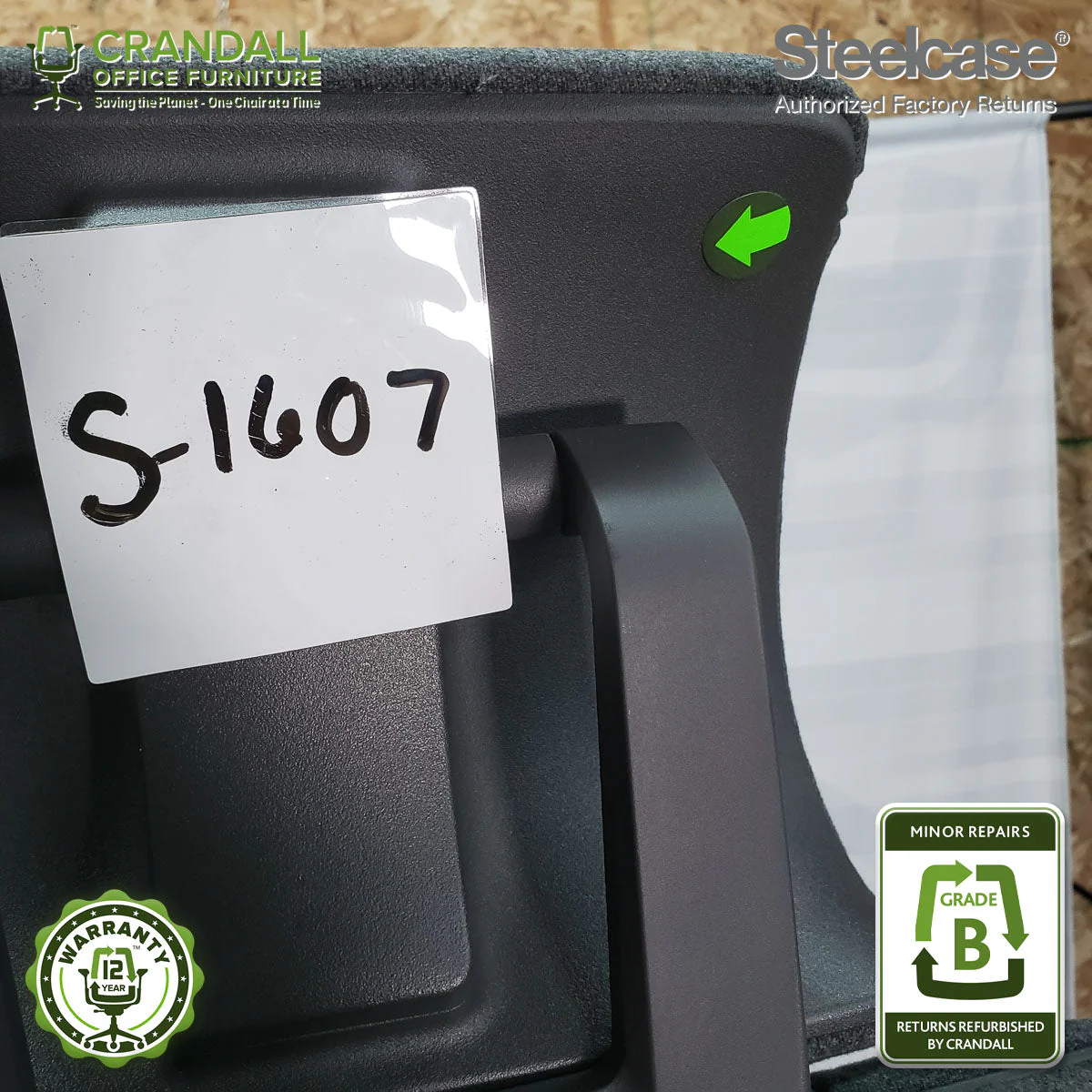 S-1607 - Steelcase Gesture with Headrest - Grade B - Image 3
