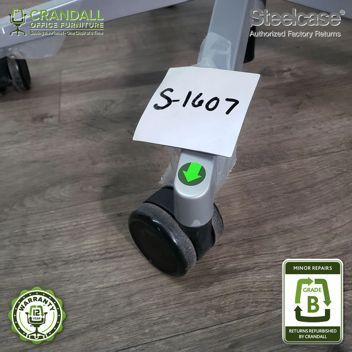 S-1607 - Steelcase Gesture with Headrest - Grade B - Image 4