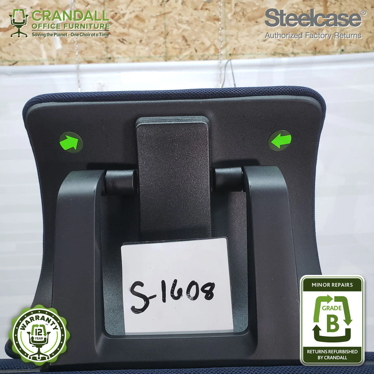 S-1608 - Steelcase Gesture with Headrest - Grade B - Image 3
