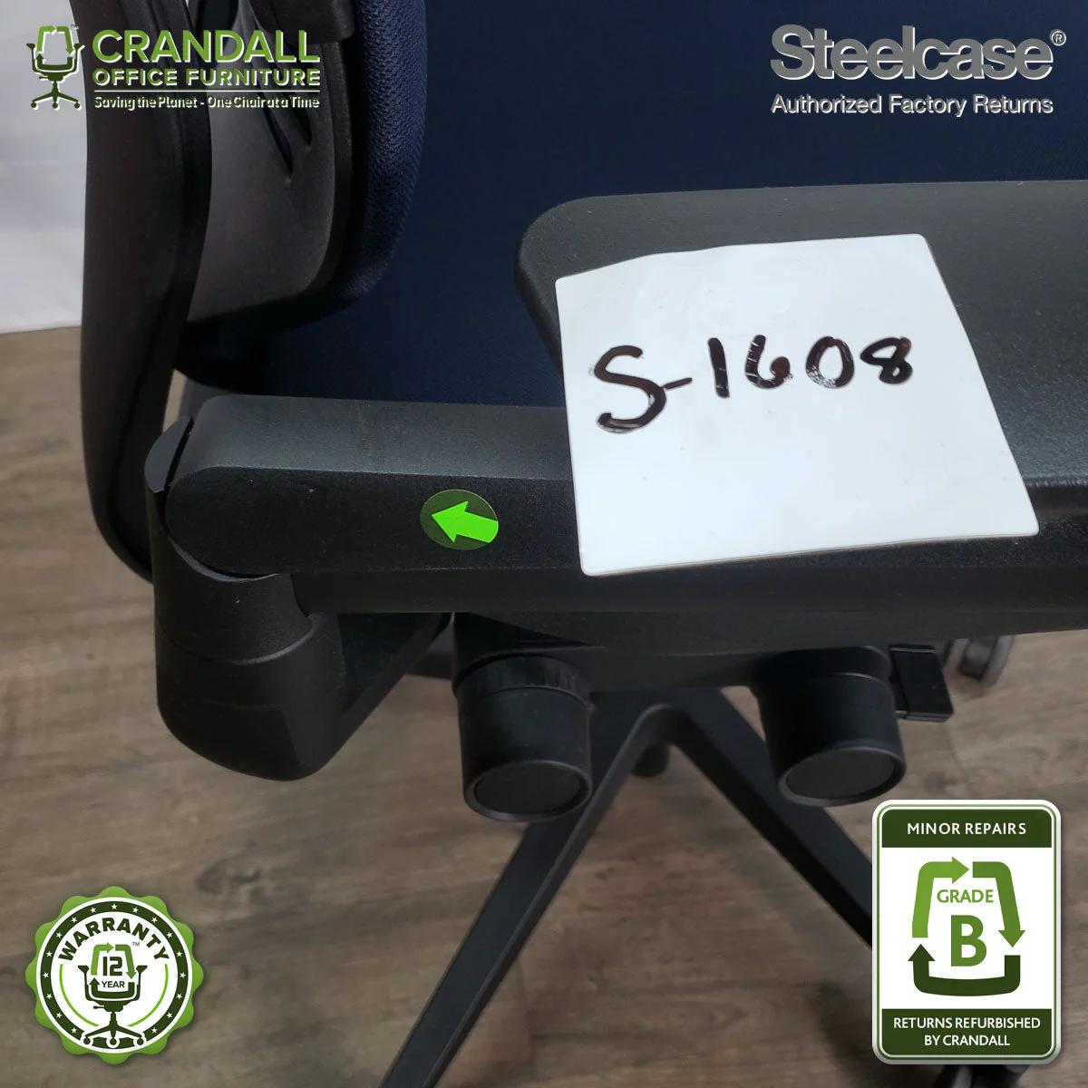 S-1608 - Steelcase Gesture with Headrest - Grade B - Image 4