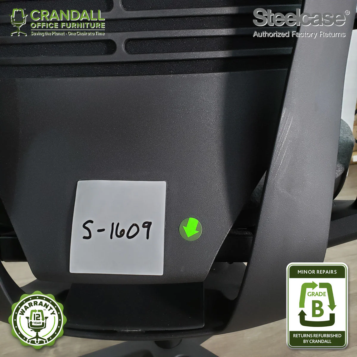 S-1609 - Steelcase Gesture with Headrest  - Grade B - Image 3