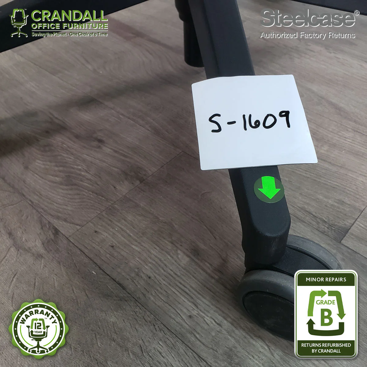 S-1609 - Steelcase Gesture with Headrest  - Grade B - Image 4