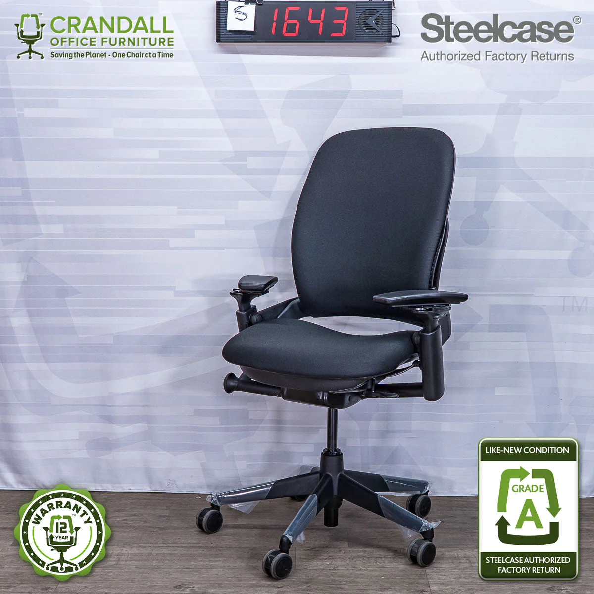 S-1643 - Steelcase V2 Leap - Grade A