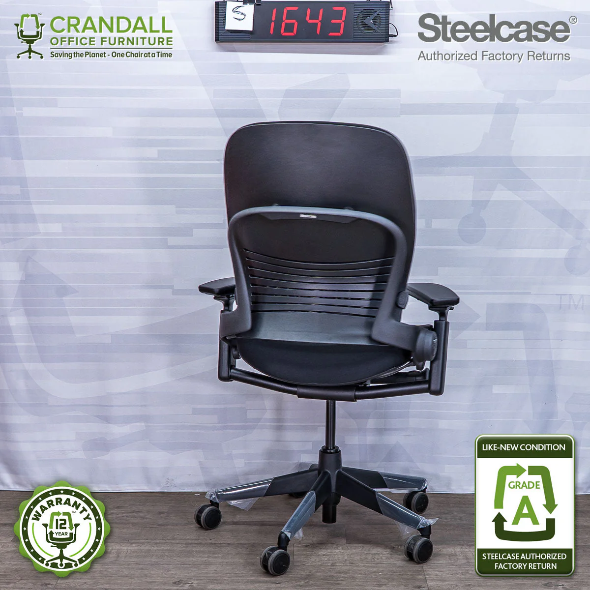 S-1643 - Steelcase V2 Leap - Grade A - Image 2