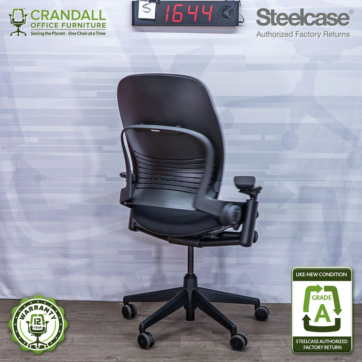 S-1644 - Steelcase V2 Leap  - Grade A - Image 2