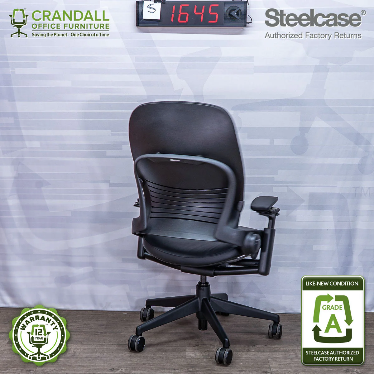 S-1645 - Steelcase V2 Leap  - Grade A - Image 2
