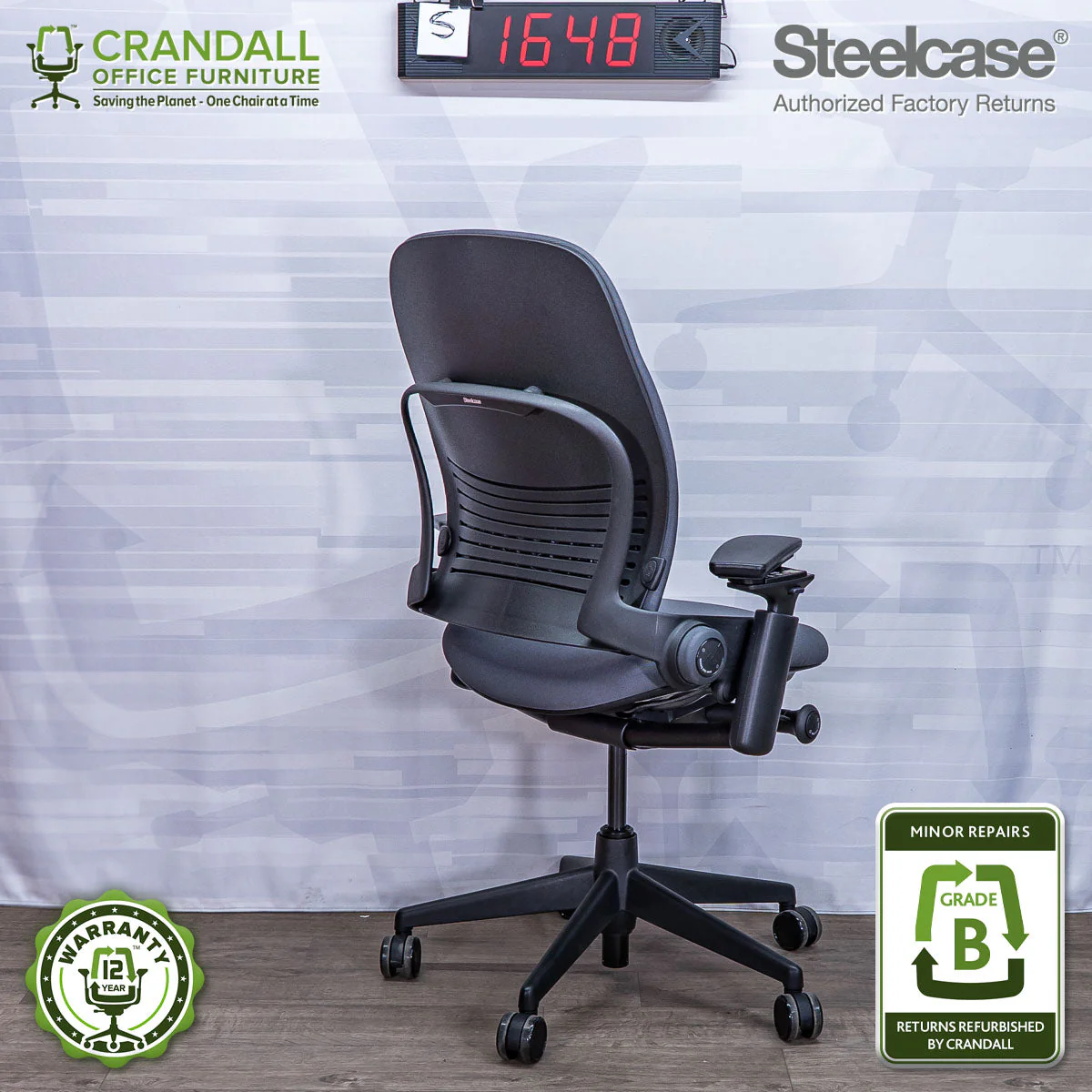 S-1648 - Steelcase V2 Leap  - Grade B - Image 2