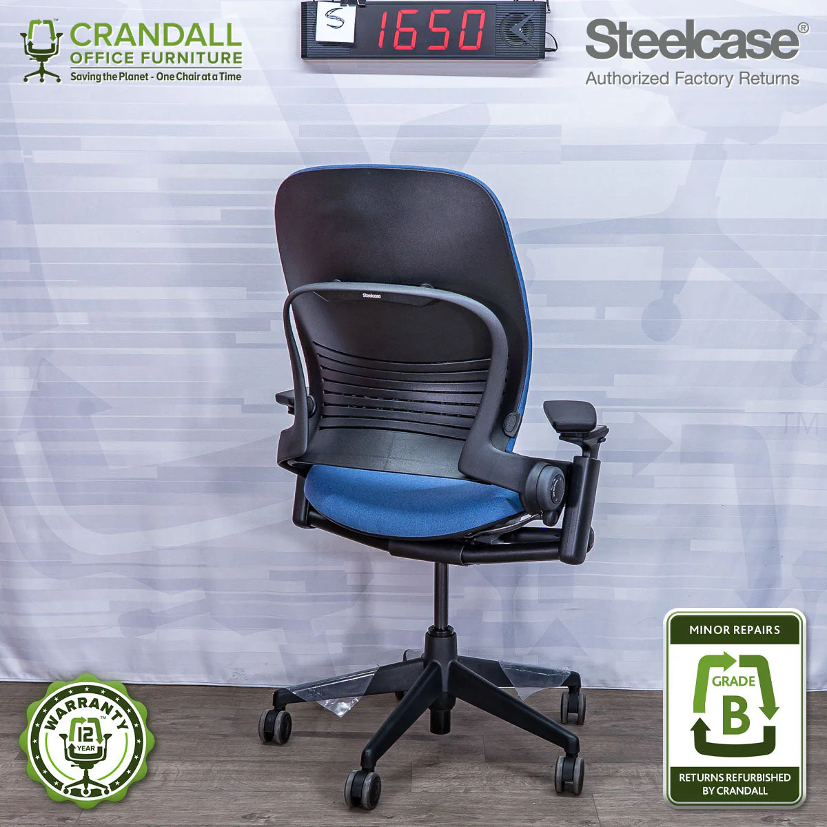 S-1650 - Steelcase V2 Leap  - Grade B - Image 2