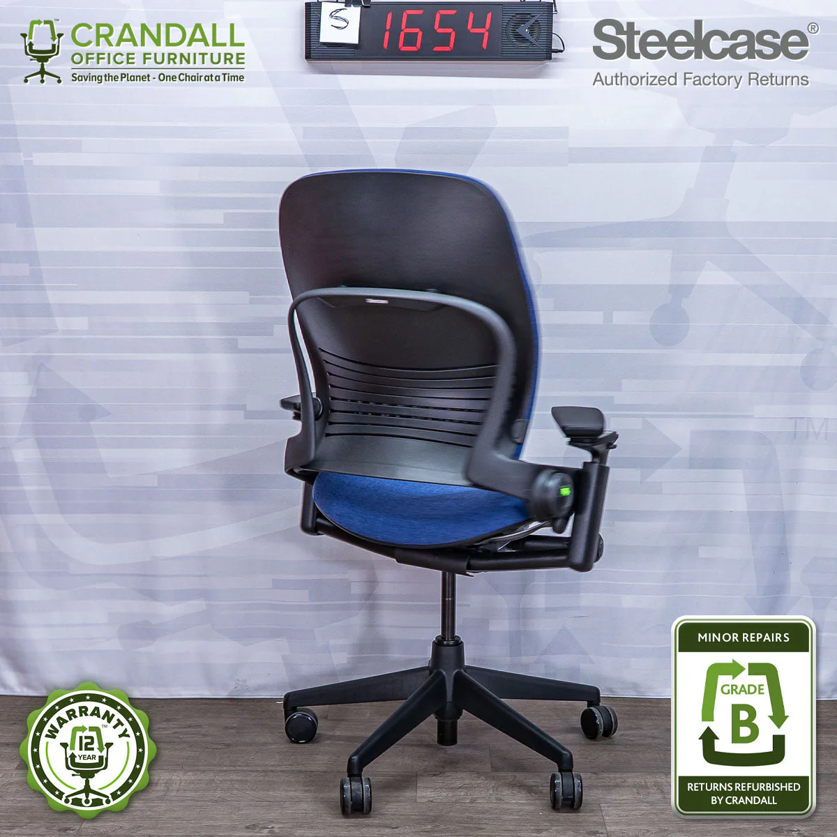 S-1654 - Steelcase V2 Leap  - Grade B - Image 2