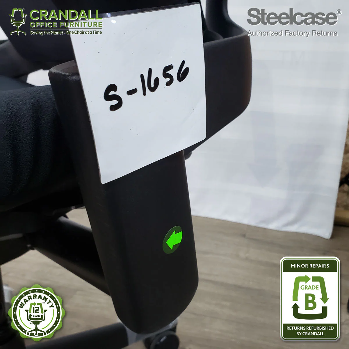S-1656 - Steelcase V2 Leap  - Grade B - Image 4