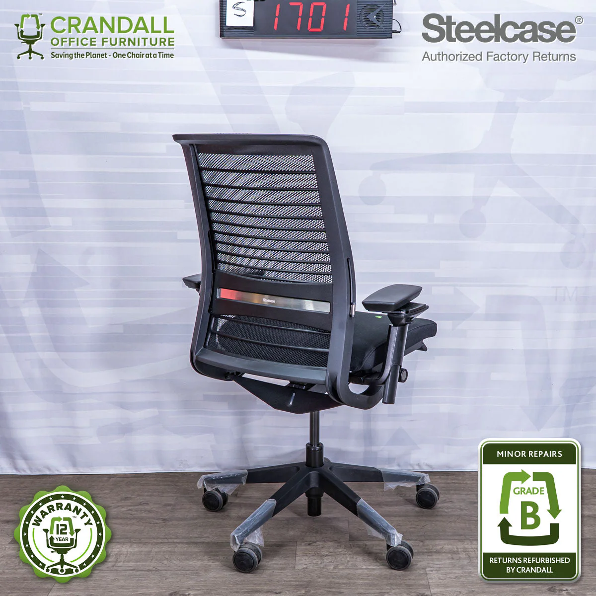 S-1701 - Steelcase V2 Think - Grade B - Image 2
