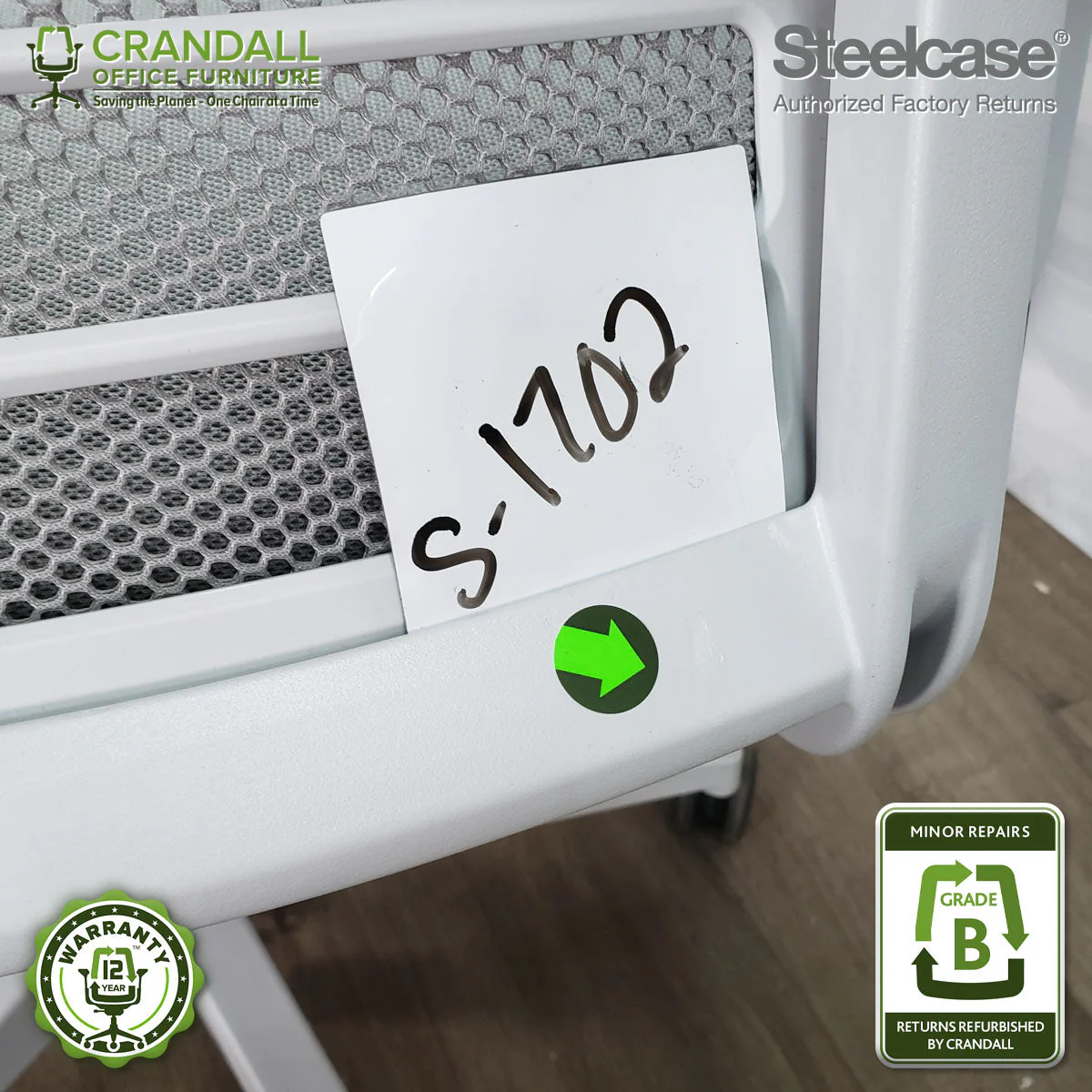 S-1702 - Steelcase V2 Think - Grade B - Image 3