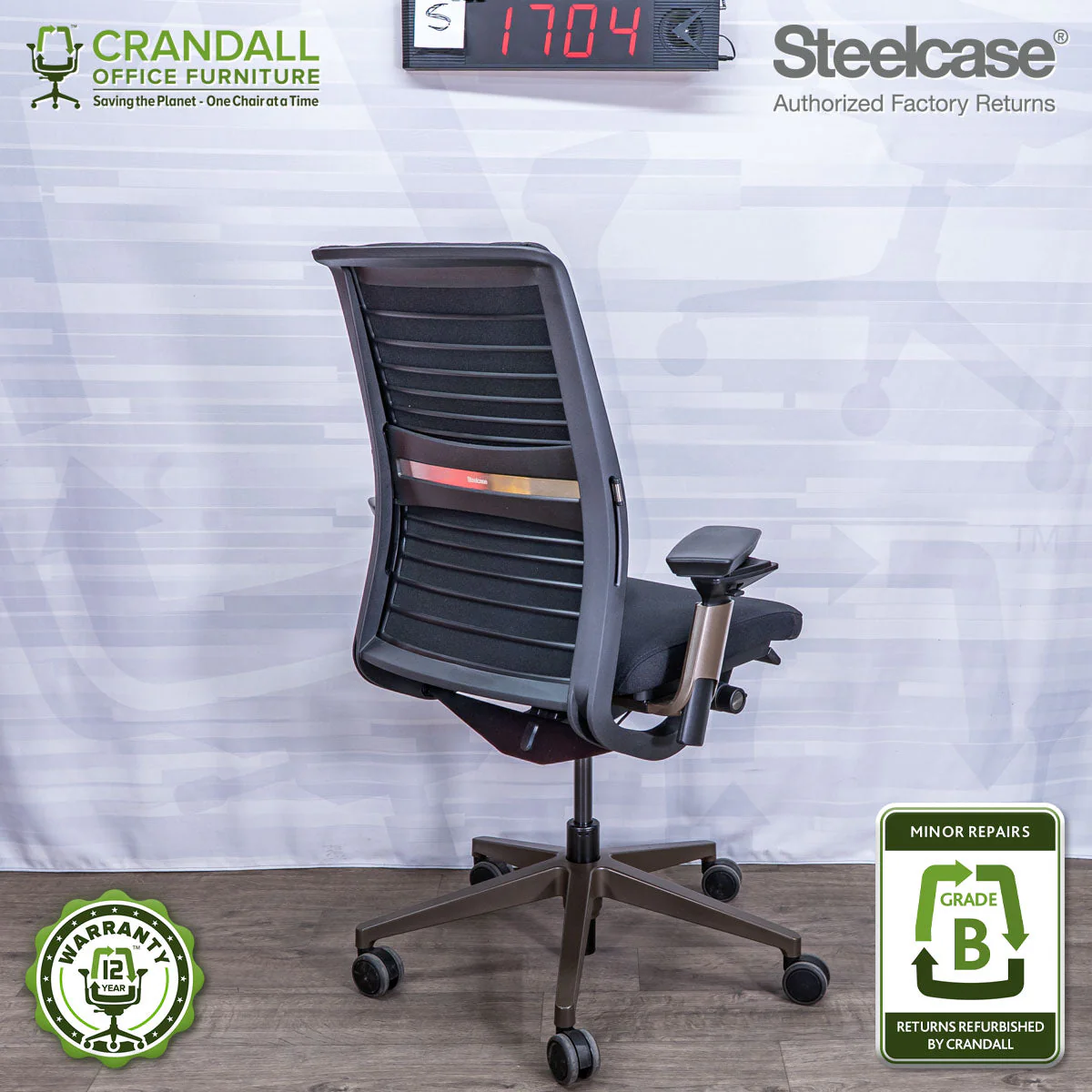 S-1704 - Steelcase V2 Think - Grade B - Image 2