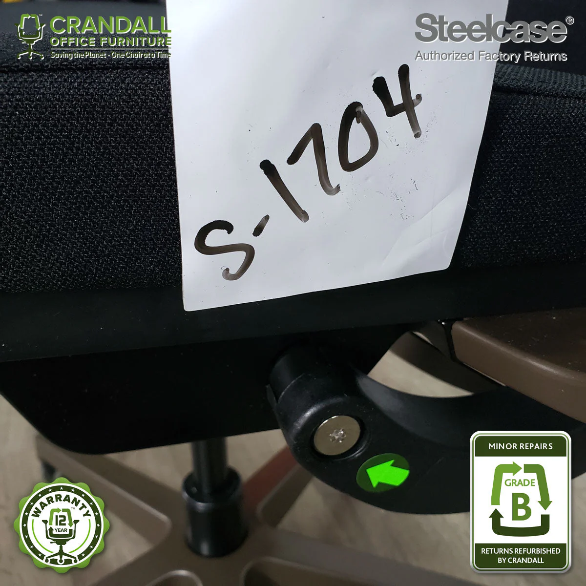 S-1704 - Steelcase V2 Think - Grade B - Image 3