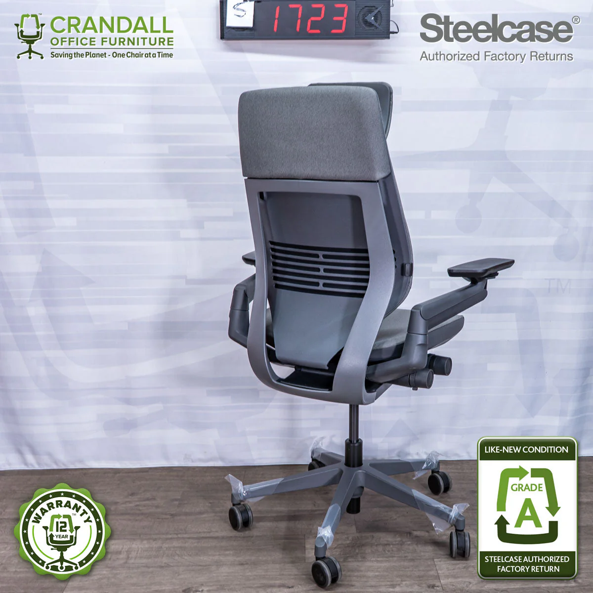 S-1723 - Steelcase Gesture with Headrest - Grade A - Image 2