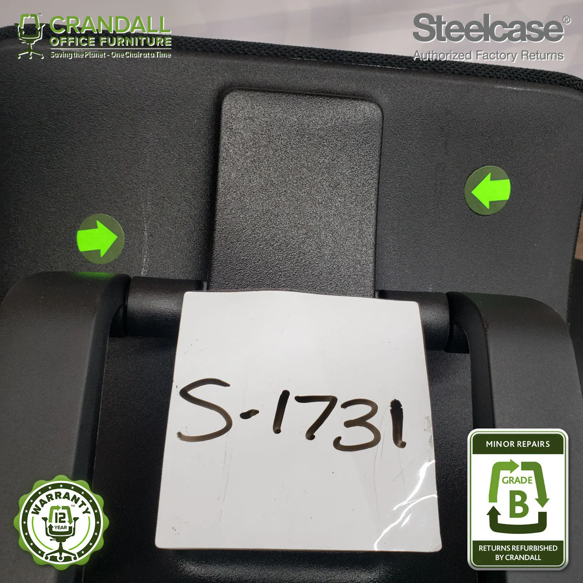 S-1731 - Steelcase Gesture with Headrest - Grade B - Image 3