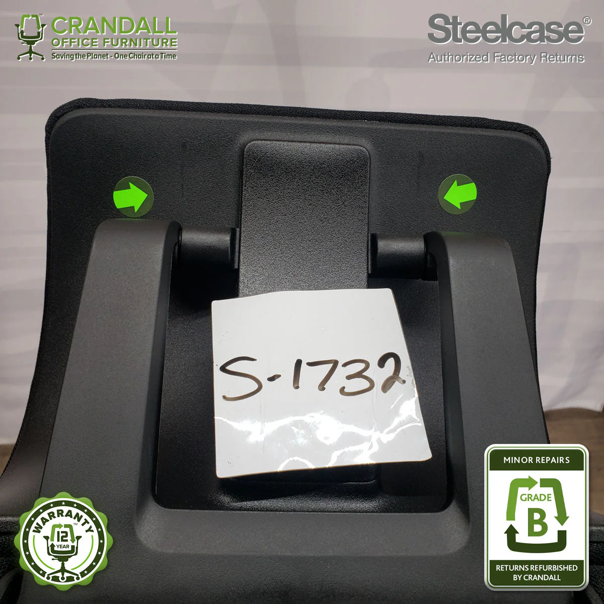 S-1732 - Steelcase Gesture with Headrest - Grade B - Image 3