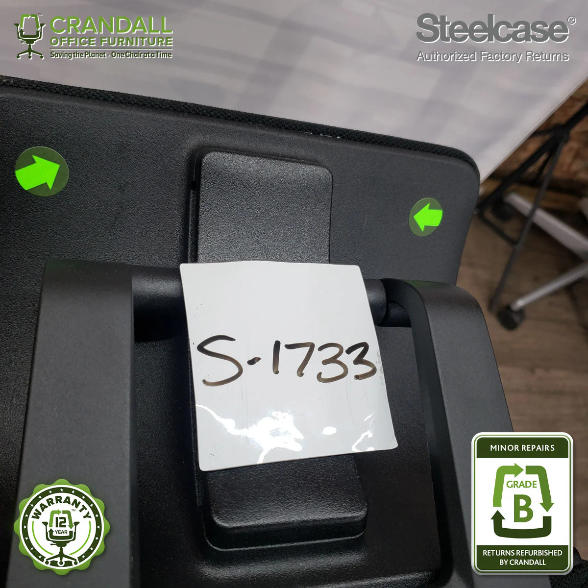 S-1733 - Steelcase Gesture with Headrest - Grade B - Image 3