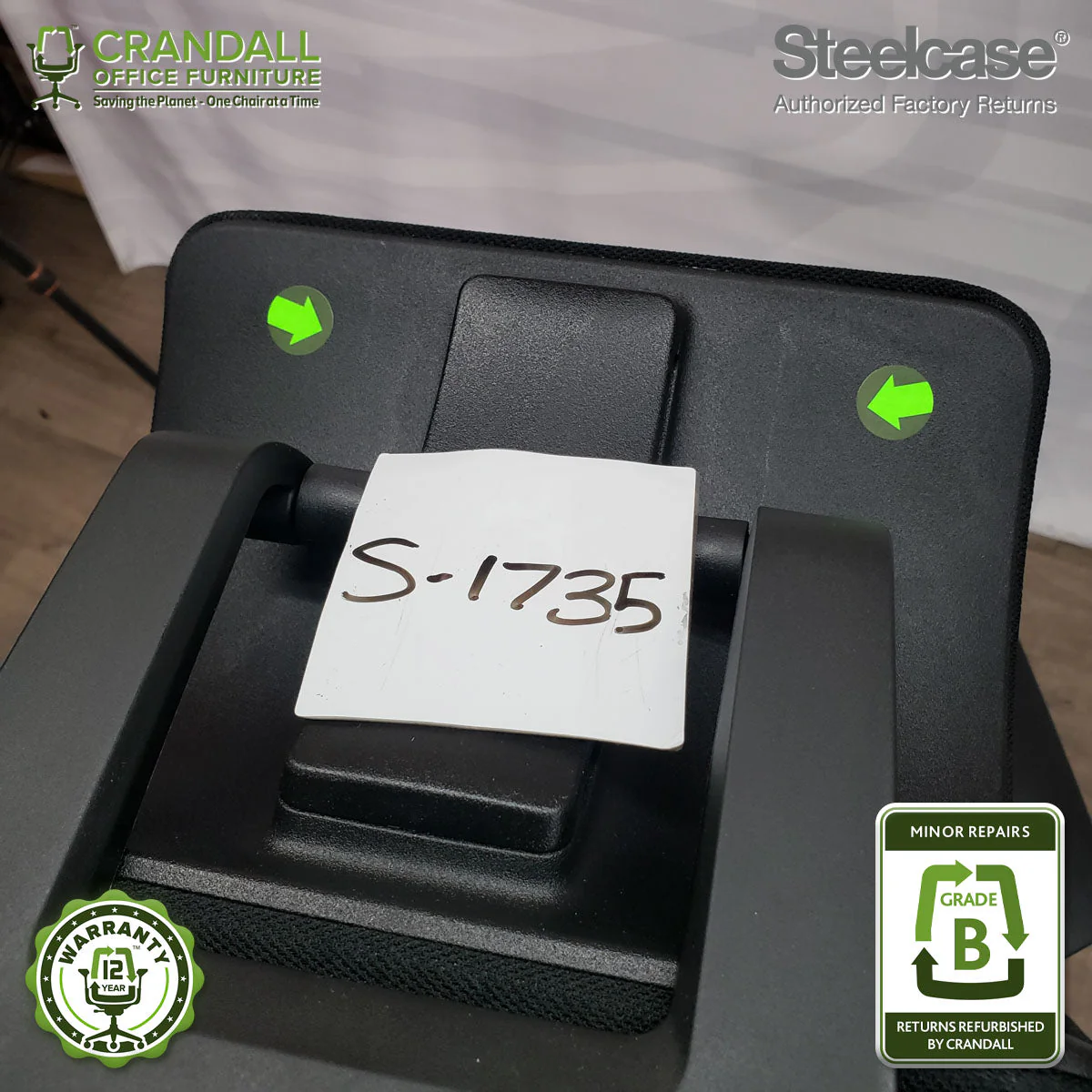 S-1735 - Steelcase Gesture with Headrest - Grade B - Image 3