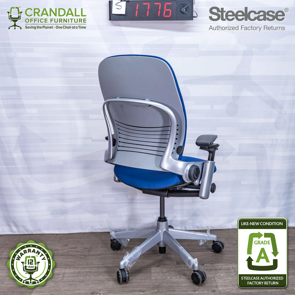 S-1776 - Steelcase V2 Leap - Grade A - Image 2