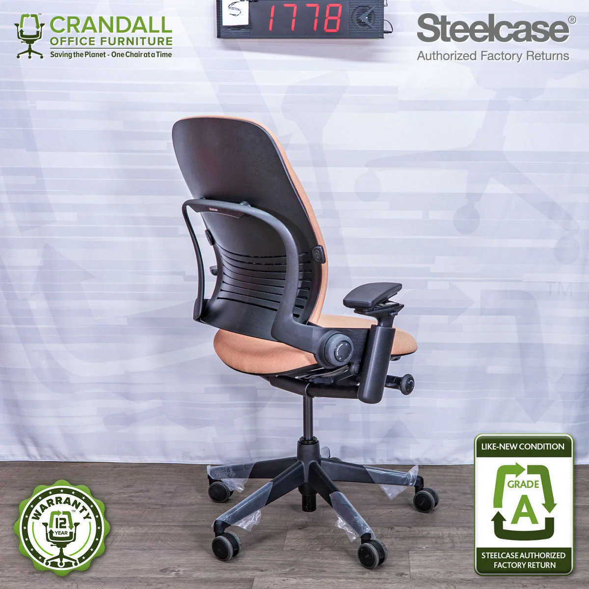 S-1778 - Steelcase V2 Leap - Grade A - Image 2