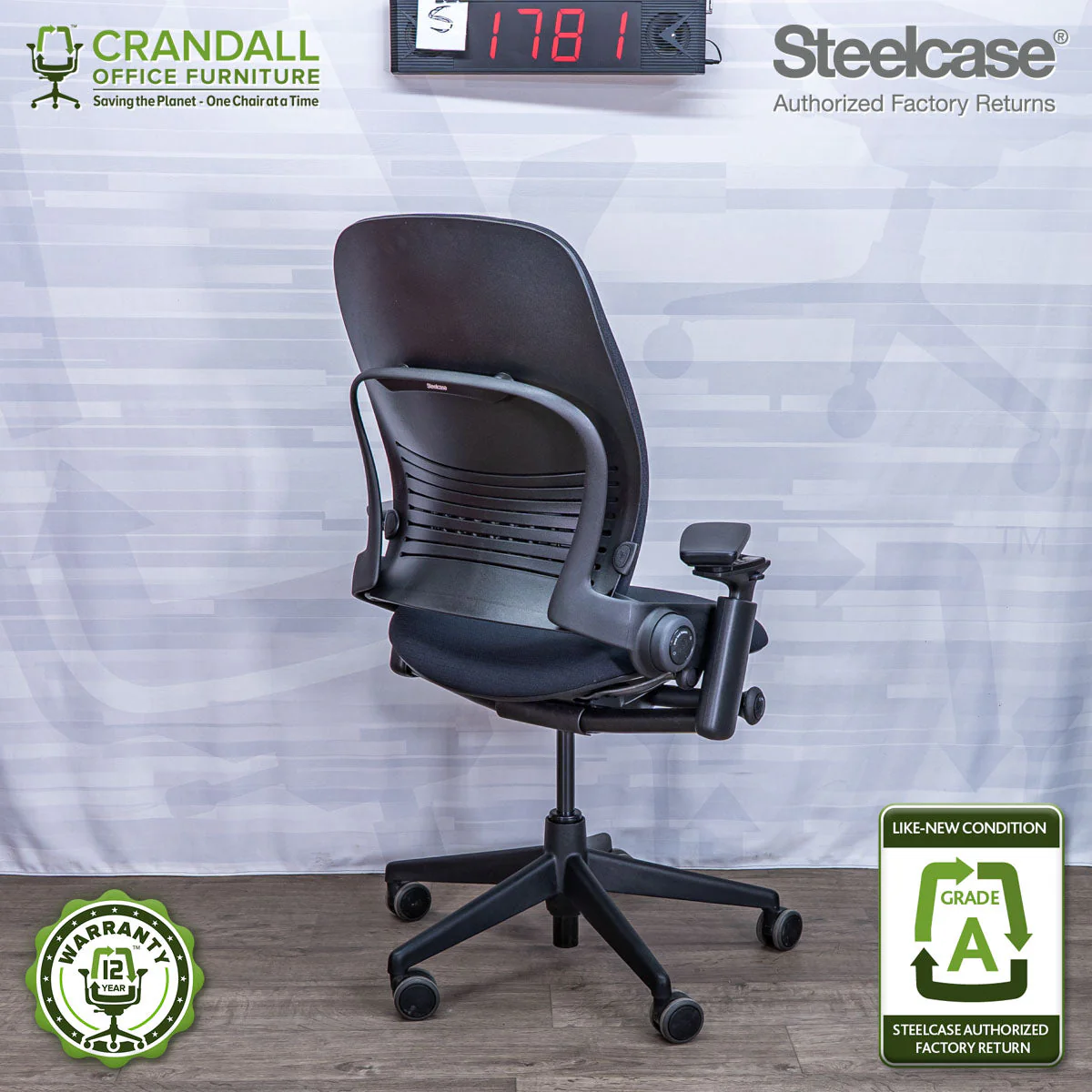 S-1781 - Steelcase V2 Leap - Grade A - Image 2