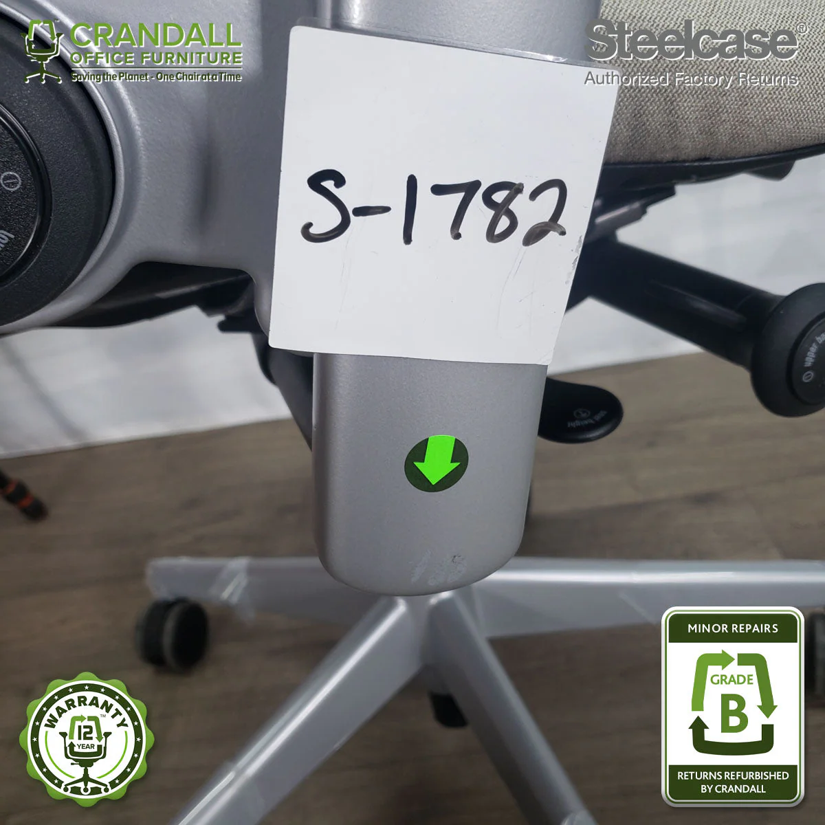 S-1782 - Steelcase V2 Leap - Grade B - Image 4
