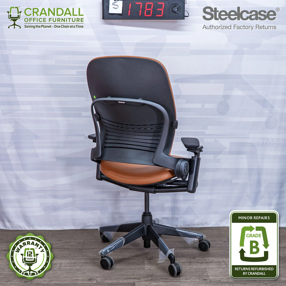 S-1783 - Steelcase V2 Leap - Grade B - Image 2