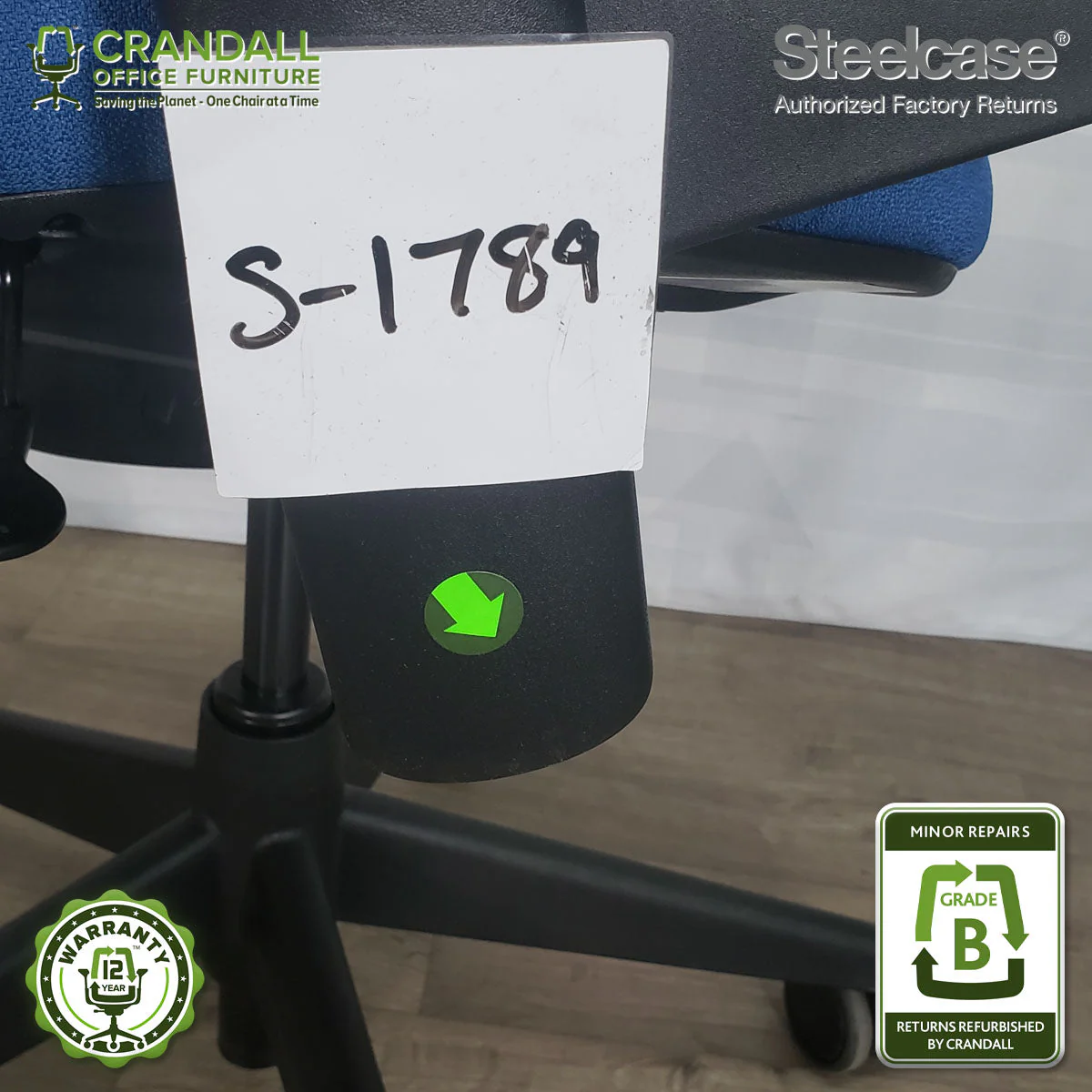 S-1789 - Steelcase V2 Leap - Grade B - Image 4
