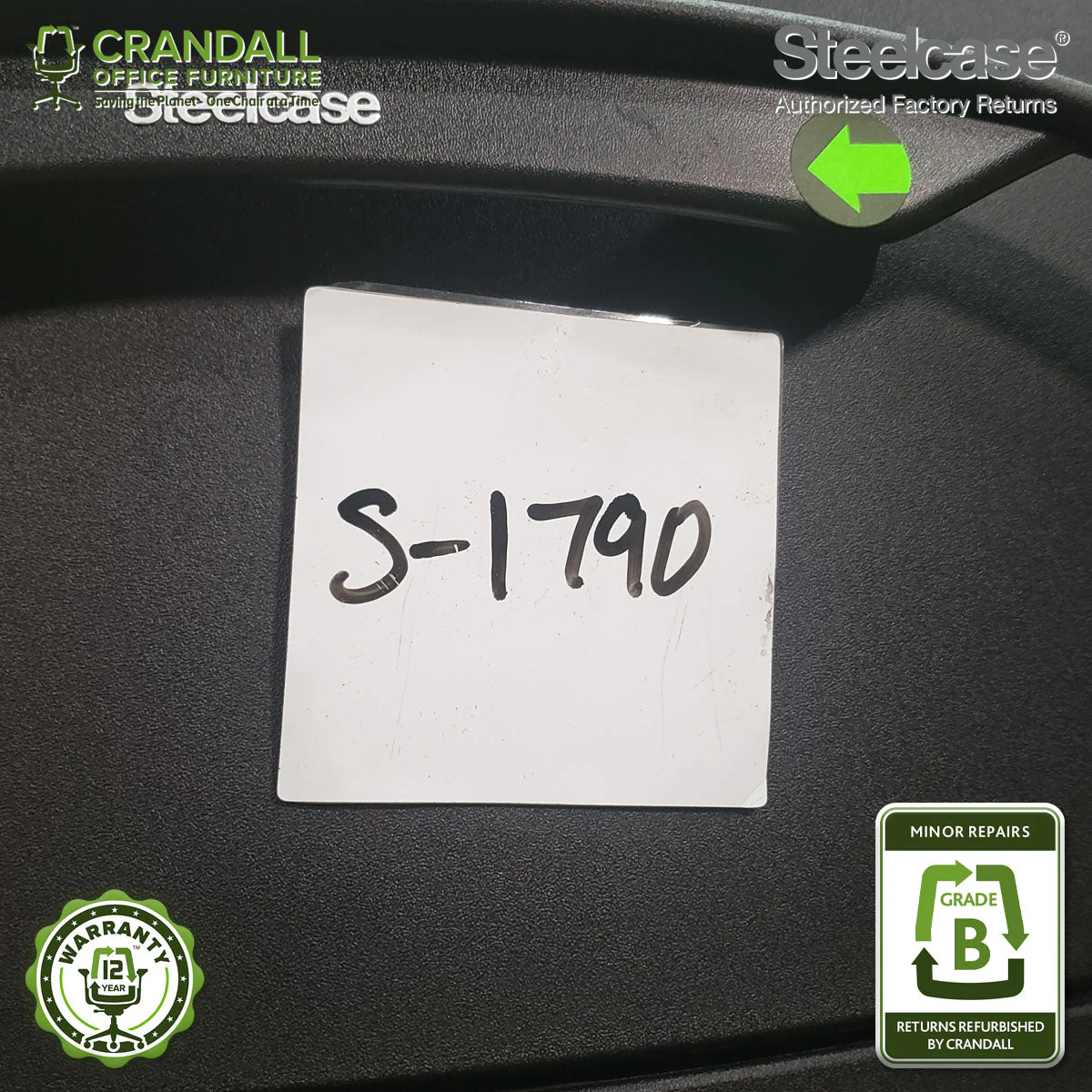 S-1790 - Steelcase V2 Leap - Grade B - Image 4