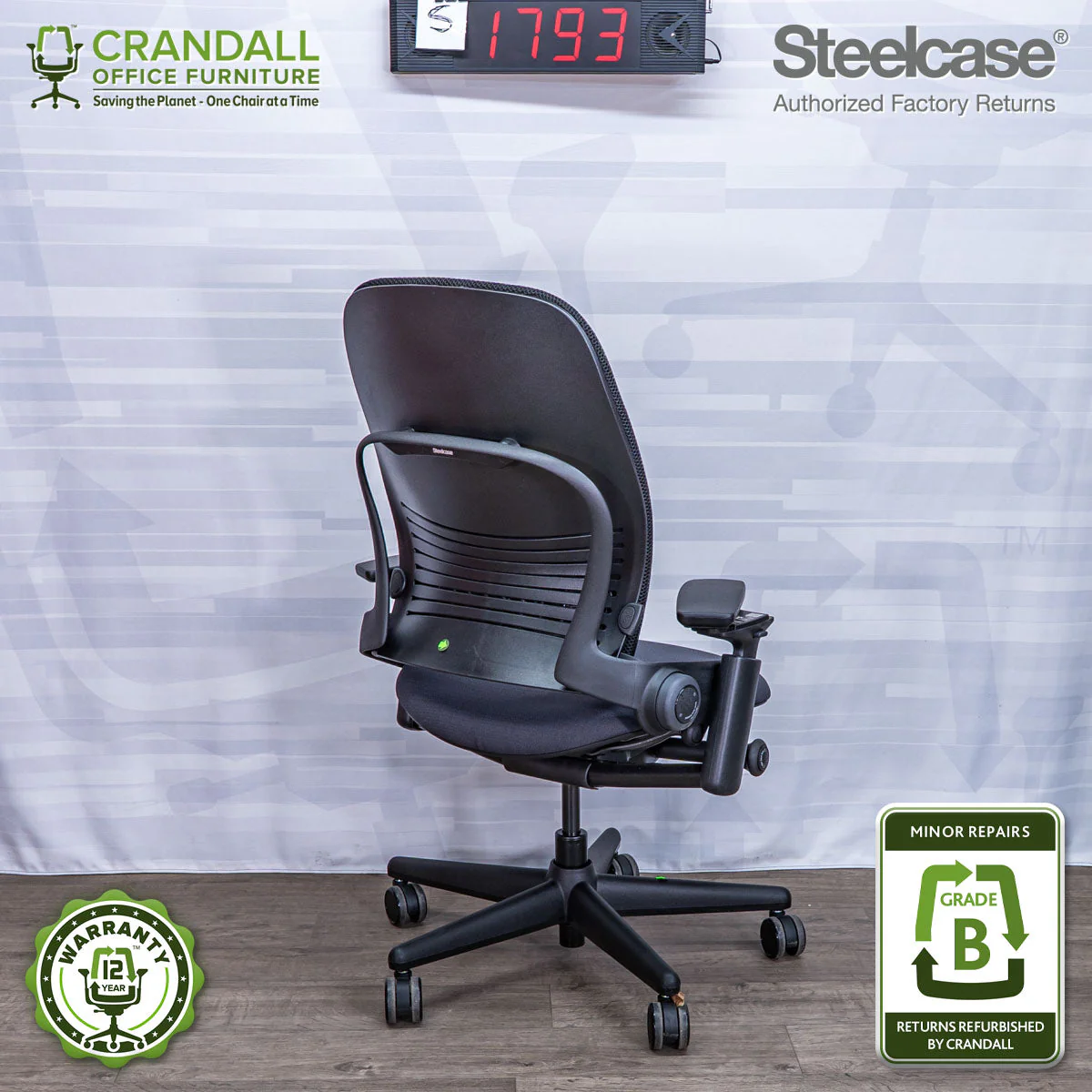 S-1793 - Steelcase V2 Leap - Grade B - Image 2