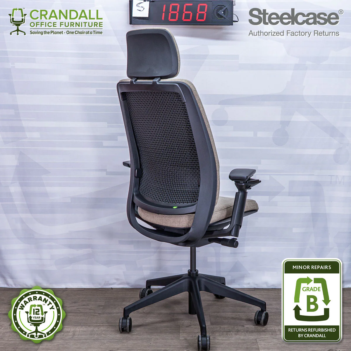 S-1868 - Steelcase Series 2 - Grade B - Image 2