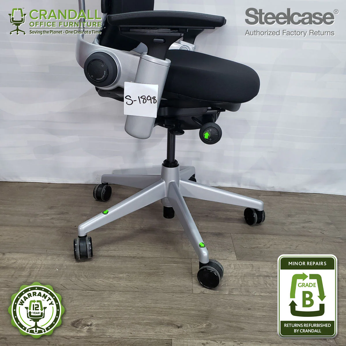 S-1898 - Steelcase Leap V2 - Grade B - Image 3